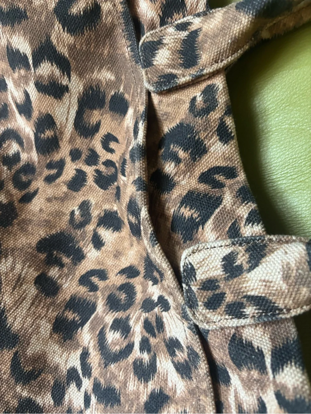 Vince Camuto Orla Leopard Print Canvas Tote Bag Caramel Brown Mini Shopper - Picture 2 of 8